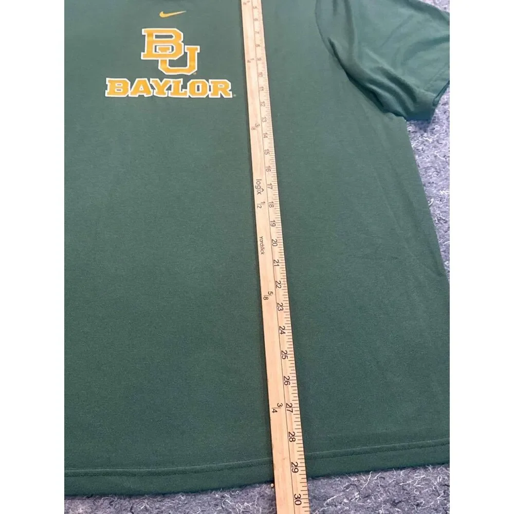 Nike Dri-FIT Baylor University Bears Green Gold Men’s Large T-Shirt
